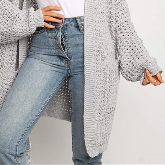 Stormi Grey Spells BoHo Big Pocket Open Cardigan - Picture 4 of 4
